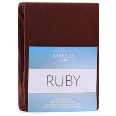 AmeliaHome frotē palags ar gumiju Ruby, 220x200 cm cena un informācija | Palagi | 220.lv