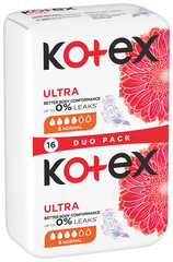 Kotex Ultra Normal Гигиенические прокладки, 16шт. цена и информация | Тампоны, гигиенические прокладки для критических дней, ежедневные прокладки | 220.lv