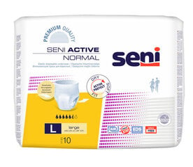 SENI Active Normal premium Large autiņbiksītes-biksītes,10gab. cena un informācija | Tamponi, higiēniskās paketes, ieliktnīši | 220.lv