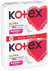 KOTEX Ultra Super Гигиенические прокладки 12шт цена и информация | Тампоны, гигиенические прокладки для критических дней, ежедневные прокладки | 220.lv