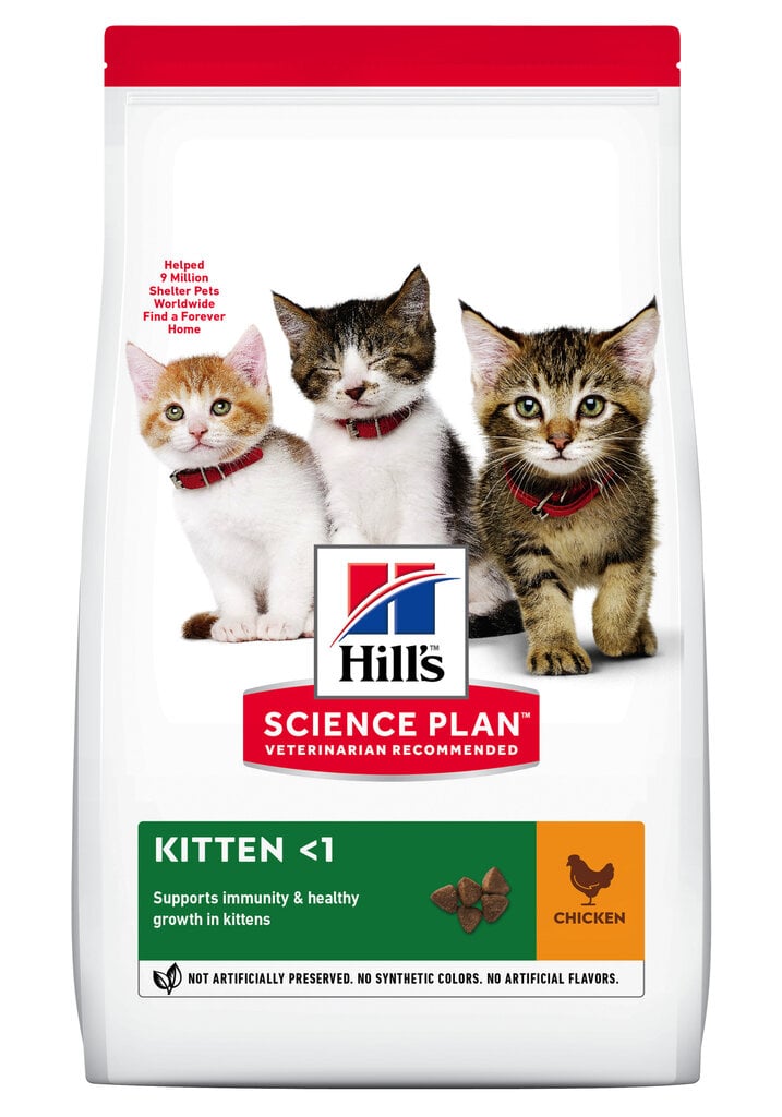 Hill's Science Plan Kitten barība kaķēniem ar vistas garšu - 7kg цена и информация | Sausā barība kaķiem | 220.lv