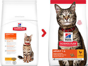 Hill's Science Plan Adult barība kaķiem ar vistas garšu, 1.5kg цена и информация | Сухой корм для кошек | 220.lv