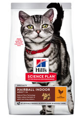 Hill's Science Plan Adult Hairball & Indoor sausā barība kaķiem ar vistu, 3 kg cena un informācija | Sausā barība kaķiem | 220.lv