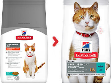 Hill's Science Plan Young Adult Sterilised Cat ar tunci, 3 kg cena un informācija | Sausā barība kaķiem | 220.lv