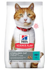 Hill's Science Plan Young Adult Sterilised Cat с тунцом, 3 кг цена и информация | Сухой корм для кошек | 220.lv