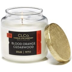Candle-Lite aromātiska svece ar vāciņu Blood Orange Cedarwood, 396 g cena un informācija | Sveces un svečturi | 220.lv