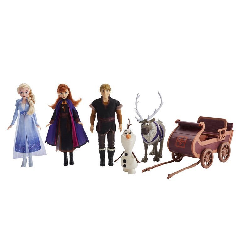Leļļu un figūriņu ar ragavām komplekts Hasbro Ledus valsts 2 (Frozen 2) cena un informācija | Rotaļlietas meitenēm | 220.lv