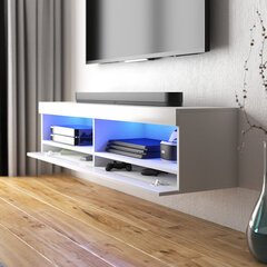TV galdiņš Selsey Dean LED 100 cm, balts cena un informācija | TV galdiņi | 220.lv