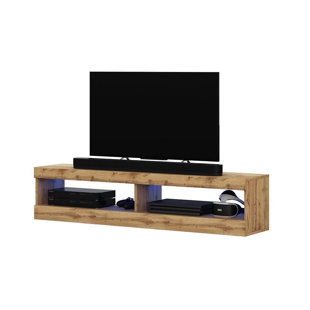 TV galdiņš Selsey Dean LED 100 cm, brūns цена и информация | TV galdiņi | 220.lv
