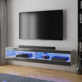 TV galdiņš Selsey Dean LED 140 cm, balts/melns
