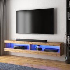 TV galdiņš Selsey Dean LED 140 cm, brūns cena un informācija | TV galdiņi | 220.lv