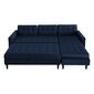 Stūra dīvāns Selsey Kopenhaga Monolith 77 ar pufu, zils cena un informācija | Stūra dīvāni | 220.lv