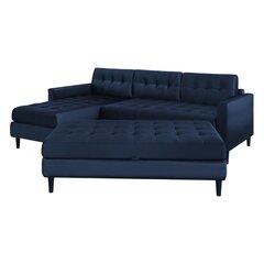 Мягкий угловой диван Selsey Kopenhaga с пуфом, синий цена и информация | Угловые диваны | 220.lv