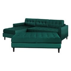 Stūra dīvāns Selsey Kopenhaga Monolith 37 ar pufu, zaļš cena un informācija | Stūra dīvāni | 220.lv