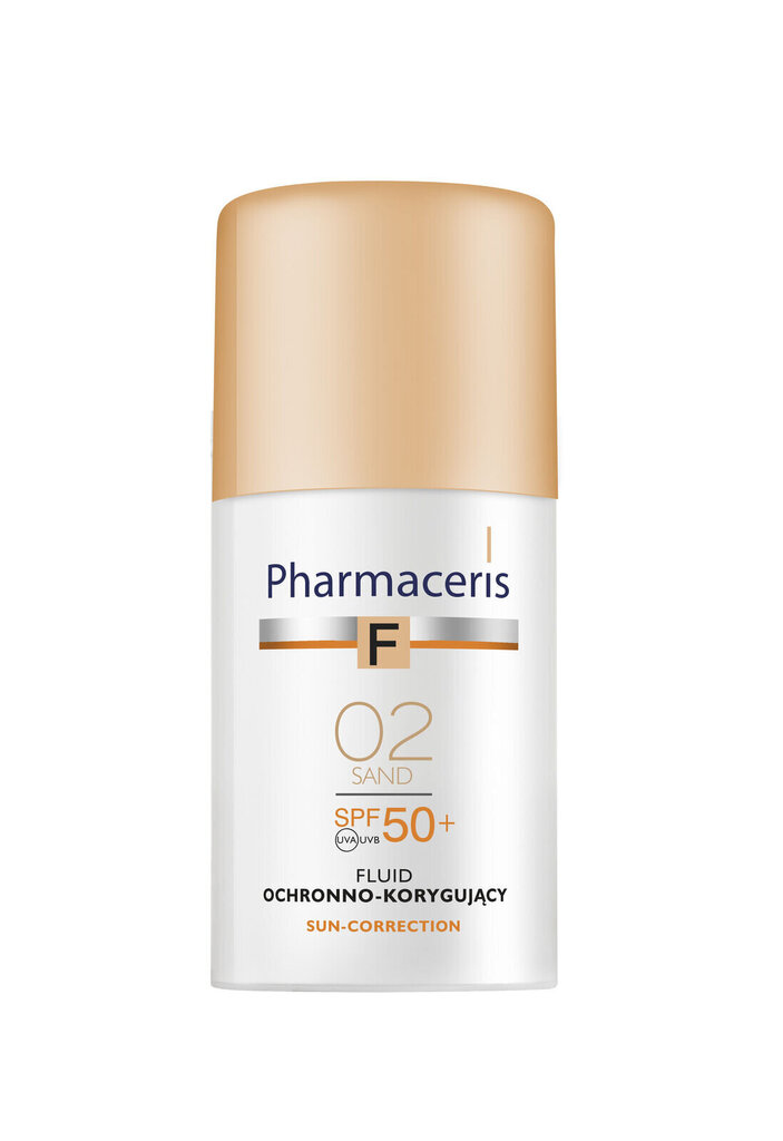 Aizsargājošs grima pamats Pharmaceris F Sun-Correction SPF50+ 30 ml, 02 Sand, 02 Sand cena un informācija | Grima bāzes, tonālie krēmi, pūderi | 220.lv