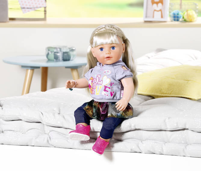 Lelle Gaišmatainā māsa Zapf Baby Born ® Soft Touch, 824603, 43 cm cena un informācija | Rotaļlietas meitenēm | 220.lv