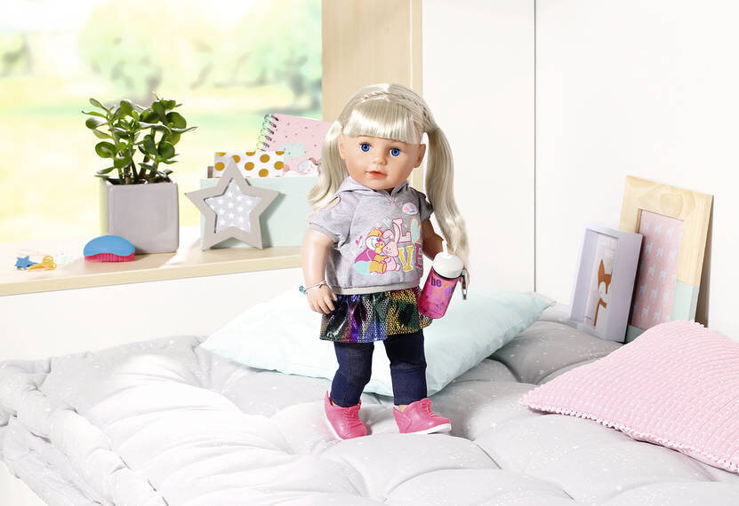 Lelle Gaišmatainā māsa Zapf Baby Born ® Soft Touch, 824603, 43 cm cena un informācija | Rotaļlietas meitenēm | 220.lv