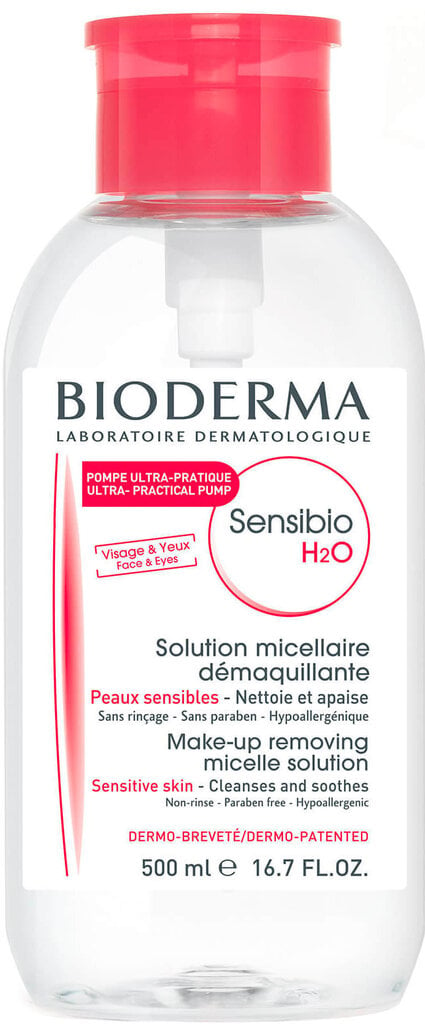 Micelārais ūdens Bioderma Sensibio H2O 500 ml cena un informācija | Sejas ādas kopšana | 220.lv