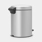 Miskaste 5l ar pedāli, NewIcon, Metallic grey, Brabantia цена и информация | Miskastes | 220.lv