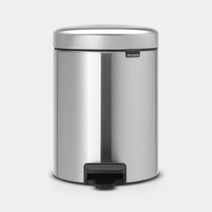 Brabantia мусорное ведро NewIcon, 5 л, серый цена и информация | Мусорные баки | 220.lv