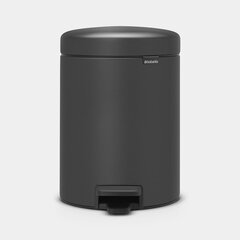 Brabantia miskaste NewIcon, 5 l, tumši pelēka цена и информация | Мусорные баки | 220.lv