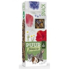 PUUR PAUZE gardums ar kumelītēm, hibisku un rudzupuķēm grauzējiem N2 110g цена и информация | Корм для грызунов | 220.lv