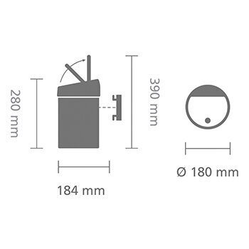 Miskaste Touch Bin®, 3L, matēta melna, Brabantia cena un informācija | Miskastes | 220.lv