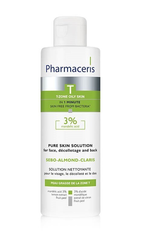 Bakteriostatisks sejas ādas tīrīšanas līdzeklis Pharmaceris T Sebo Almond Claris, 190 ml цена и информация | Sejas ādas kopšana | 220.lv