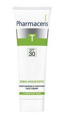 Nomierinošs sejas krēms Pharmaceris T Sebo Moistatic, SPF30, 50 ml cena un informācija | Sejas krēmi | 220.lv