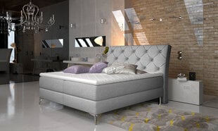 Кровать NORE Adel, 160х200 см, светло-серая цена и информация | Кровати | 220.lv