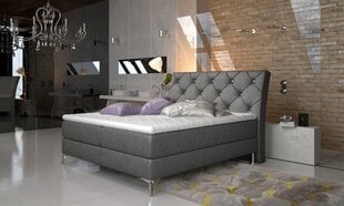 Кровать NORE Adel, 140x200 см, серая искусственная кожа цена и информация | Кровати | 220.lv