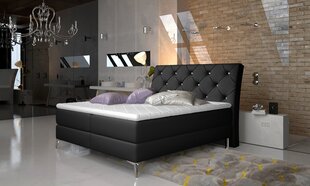 Кровать NORE Adel, 180х200 см, черный ПУ цена и информация | Кровати | 220.lv