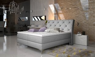 Кровать NORE Adel, 140x200 см, светло-серая цена и информация | Кровати | 220.lv