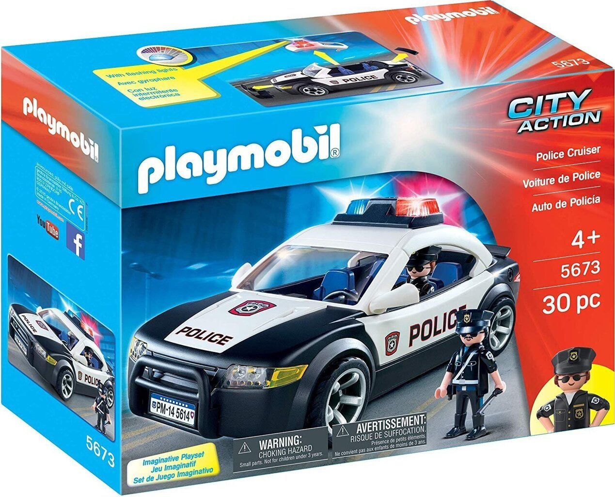 5673 PLAYMOBIL® City Action Policijas automašīna cena un informācija | Konstruktori | 220.lv
