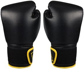 Перчатки боксерские Avento 41BM, черные/желтые цена и информация | Боевые искусства | 220.lv