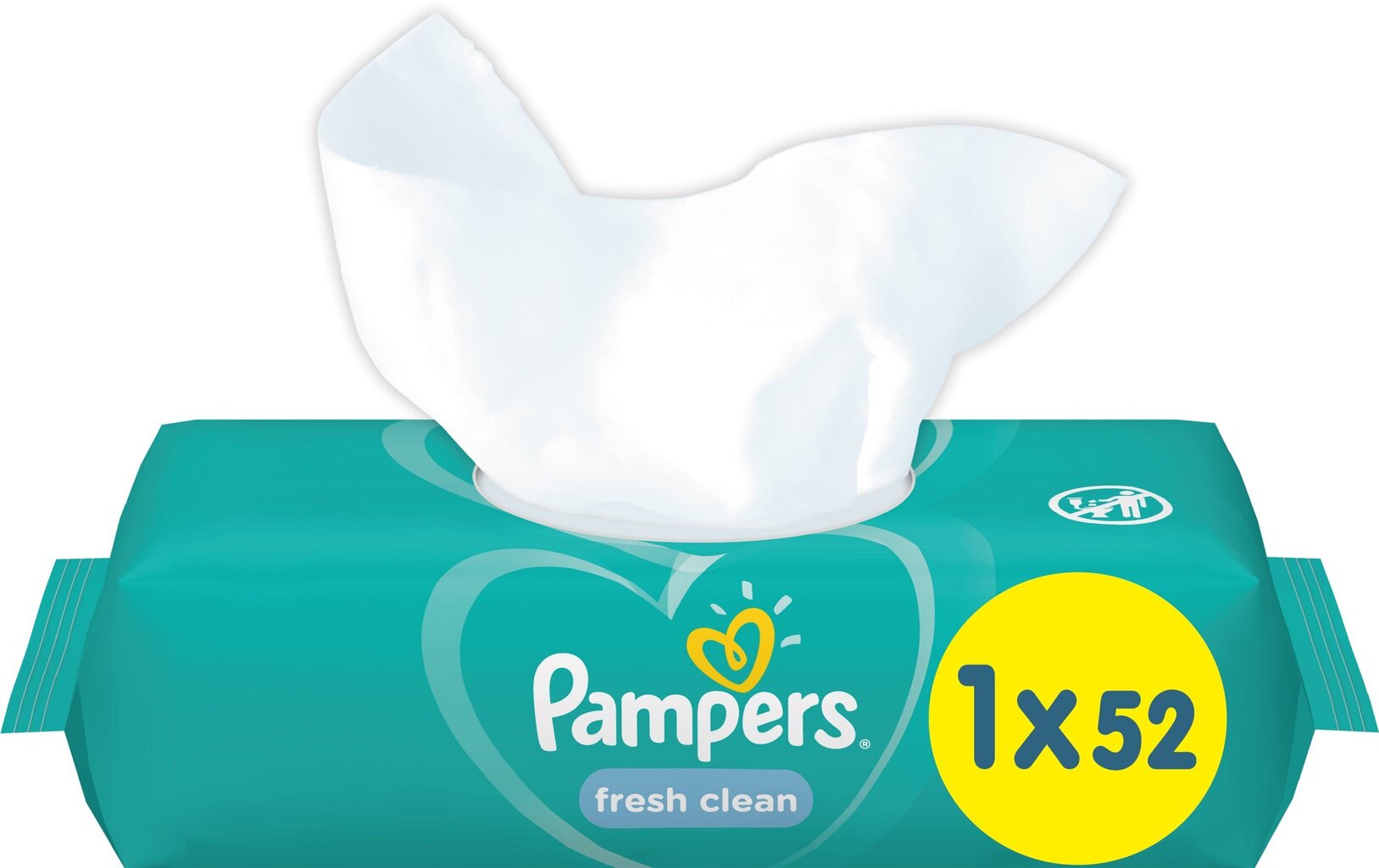 Salvetes PAMPERS Fresh Clean, 52 gab. cena un informācija | Mitrās salvetes, vienreizlietojamie paladziņi | 220.lv