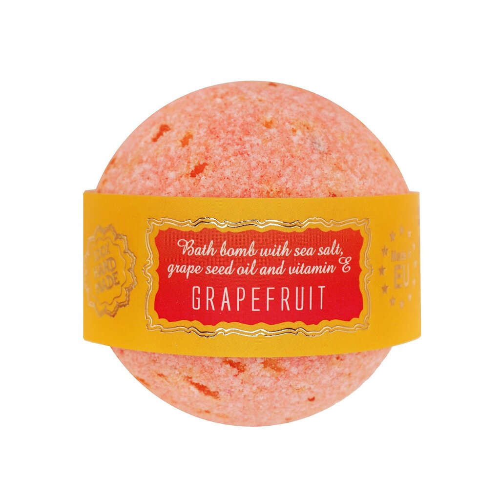 Jūras sāls bumba vannai „GRAPEFRUIT” Saules Fabrika, 145 g cena un informācija | Dušas želejas, eļļas | 220.lv