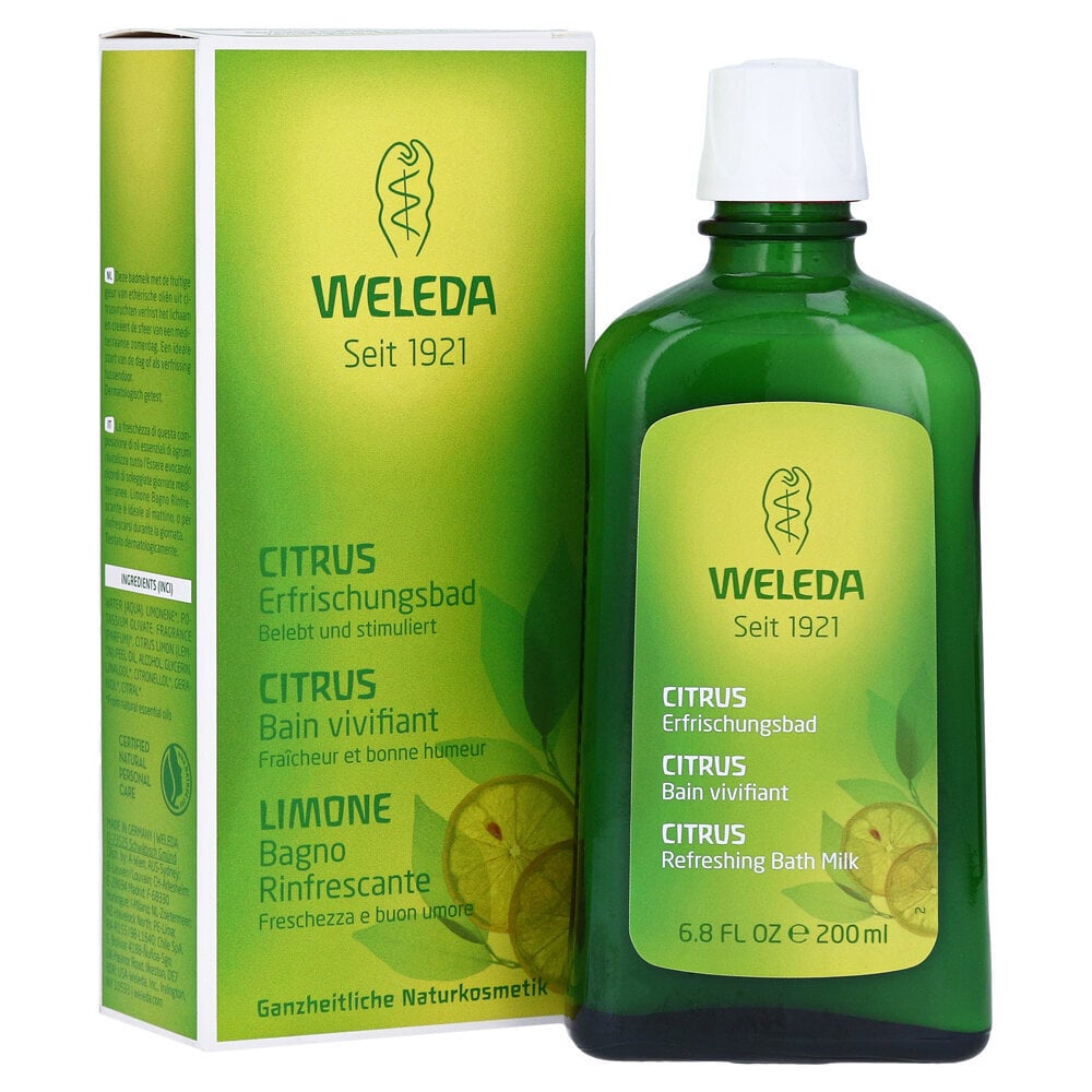 Vannas pieniņš Weleda Citrus Refreshing Bath 200 ml cena un informācija | Dušas želejas, eļļas | 220.lv