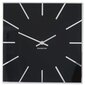 Sienas pulkstenis Kvadrāti II, melns цена и информация | Pulksteņi | 220.lv