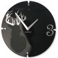 Sienas pulkstenis Briedis Melns цена и информация | Pulksteņi | 220.lv