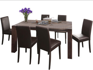 Комплект мебели для столовой Notio Living Matrix180/Liva, темно-коричневый/коричневый цена и информация | Комплекты мебели для столовой | 220.lv