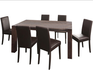 Комплект мебели для столовой Notio Living Matrix180/Liva, темно-коричневый/коричневый цена и информация | Комплекты мебели для столовой | 220.lv