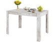 Pusdienu galds Notio Living Lori 120 cm, vecināts balts cena un informācija | Virtuves galdi, ēdamgaldi | 220.lv