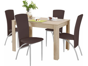 Комплект мебели для столовой Notio Living Lori 120/Nevada, цвета дуба/коричневый цена и информация | Комплекты мебели для столовой | 220.lv