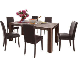 Комплект мебели Notio Living Aisha 180/Liva, коричневый цена и информация | Комплекты мебели для столовой | 220.lv