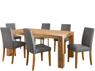 Комплект мебели Notio Living Aisha 180/Liva, светло-коричневый/серый цена и информация | Комплекты мебели для столовой | 220.lv