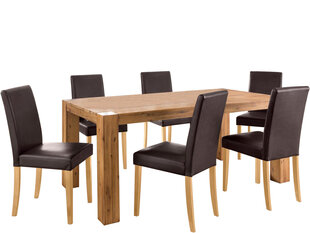 Комплект мебели Notio Living Aisha 180/Liva, светло-коричневый/темно-коричневый цена и информация | Комплекты мебели для столовой | 220.lv