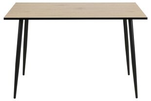 Обеденный стол Wilma, беленый дуб/черный цена и информация | Кухонные и обеденные столы | 220.lv