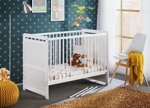 Zīdaiņa gultiņa Tymi, balta цена и информация | Детские кроватки | 220.lv