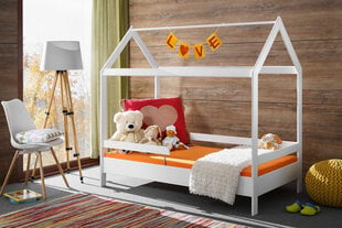 Bērnu gulta-mājiņa ASM Tymi House, 80x160 cm, balta cena un informācija | Bērnu gultas | 220.lv